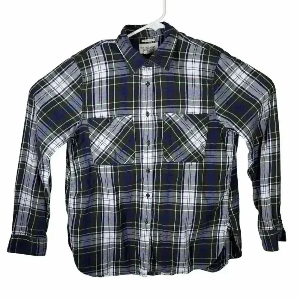 Ralph Lauren Denim & Supply  Plaid Button-Down Shirt - Blue Green White